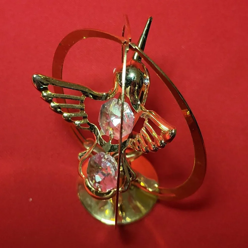 Mascot USA 24K Gold Plated Australian Crystal Hummingbird Figurine Collectible D